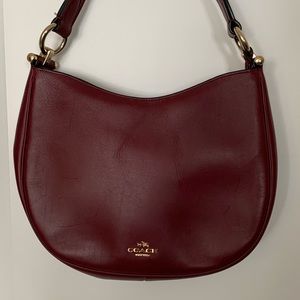 Coach Mae Nomad Purse burgundy